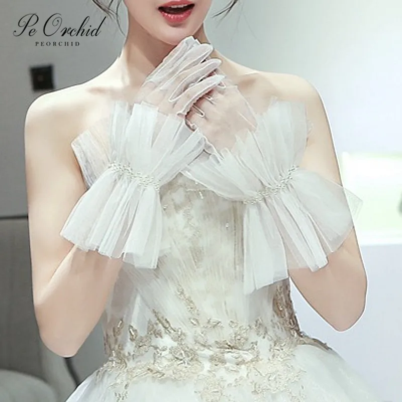 PEORCHID Korean Style Bridal Gloves For Women Pearl Tulle Evening Gloves Bridesmaid Gloves Wedding Accessoires Mariage Femme
PEORCHID Korean Style Bridal Gloves For Women Pearl Tulle Evening Gloves Bridesmaid Gloves Wedding Accessoires Mariage Femme