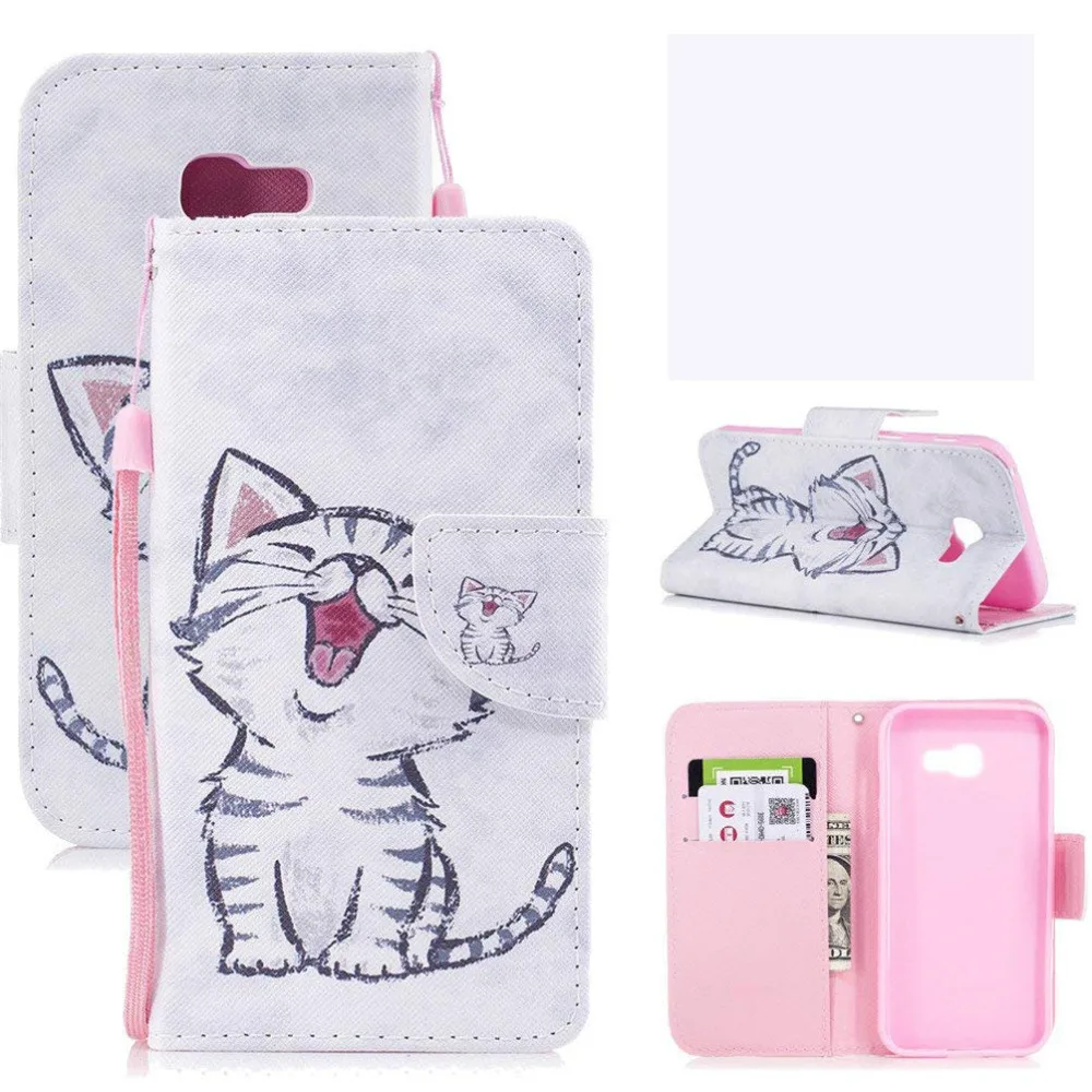 For Samsung Galaxy A5 2017 Wallet Leather Case, Patterned Card Slots Stand Case Cover For Samsung Galaxy A5 2017 A520 Phone Capa(2)