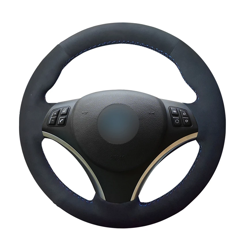 Hand-stitched DIY Black Suede Car Steering Wheel Cover for BMW E90 320i 325i 330i 335i E87 120i 130i 120d
Hand-stitched DIY Black Suede Car Steering Wheel Cover for BMW E90 320i 325i 330i 335i E87 120i 130i 120d