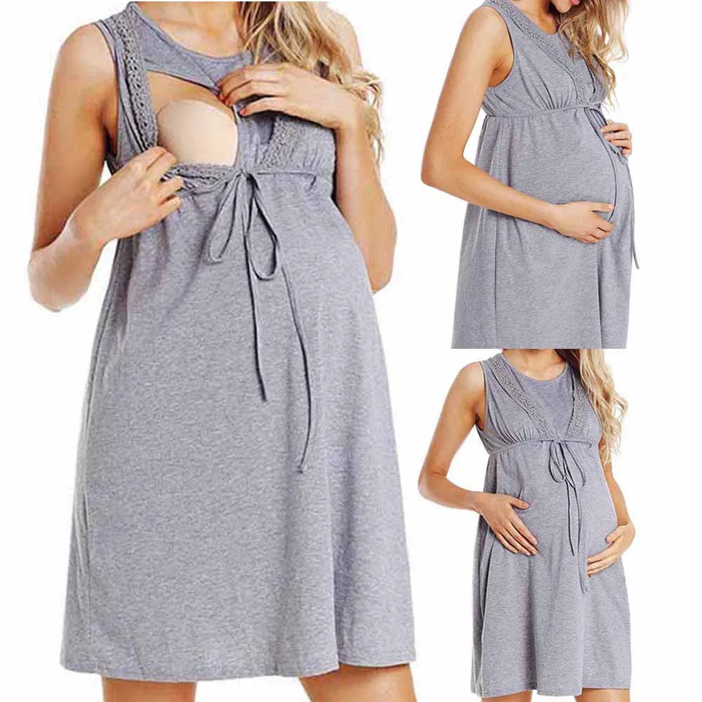 Maternity Breastfeeding Dresses Pregnant Women's Sleeveless Fold Maternity Dress Comfy Maternity Nursing Cotton Dress Summer
Maternity Breastfeeding Dresses Pregnant Women's Sleeveless Fold Maternity Dress Comfy Maternity Nursing Cotton Dress Summer