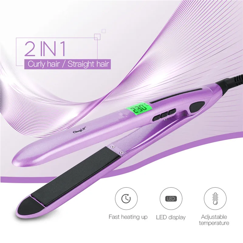 Professional Hair Straightener 2 in 1 Hair Styling Tool Hair Curler Iron PTC Fast Heating Straightening Curling 100-250V Tool 45
Professional Hair Straightener 2 in 1 Hair Styling Tool Hair Curler Iron PTC Fast Heating Straightening Curling 100-250V Tool 45