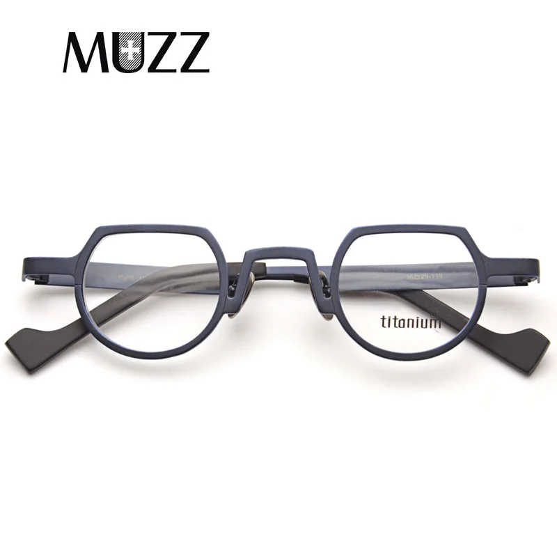 MUZZ Pure Titanium Frames New Men's Optical Irregular Small full rim Eyeglasses Frame high myopia Prescription Clear Lens Glasse
MUZZ Pure Titanium Frames New Men's Optical Irregular Small full rim Eyeglasses Frame high myopia Prescription Clear Lens Glasse