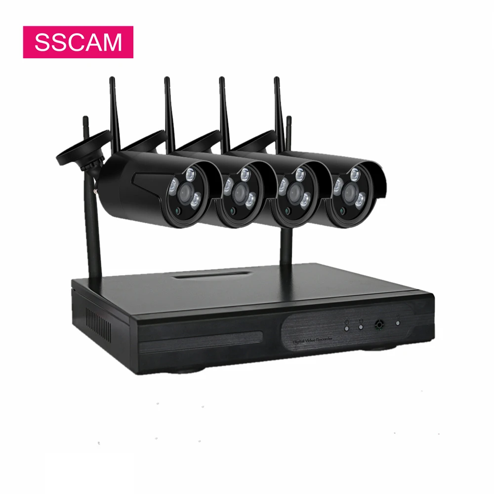 4CH Wireless Security Camera System 2MP Plug and Play Waterproof Black Wifi Camera Outdoor Video Surveillance Camera Set
4CH Wireless Security Camera System 2MP Plug and Play Waterproof Black Wifi Camera Outdoor Video Surveillance Camera Set