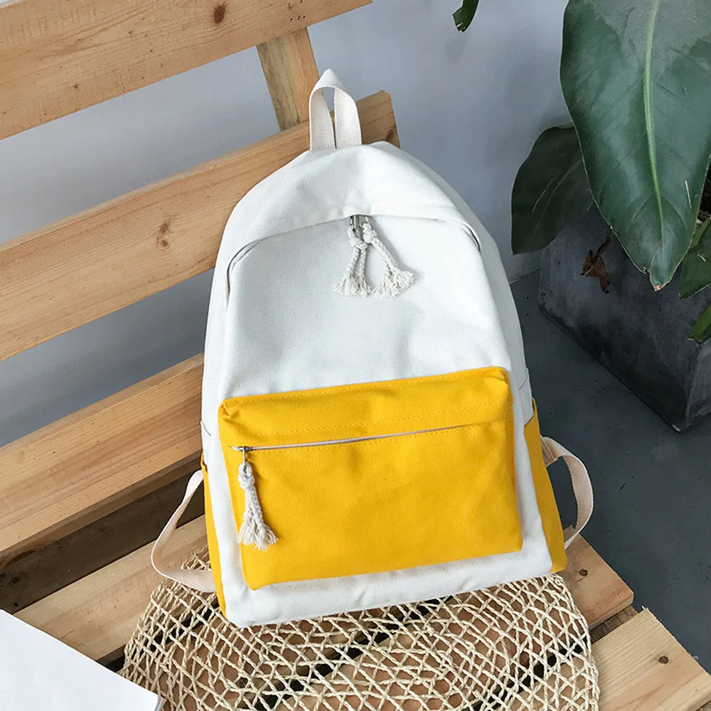 New Fashion Women Waterproof Canvas Hit Color Double Shoulder Bag Student School Bags Travel Feminine Backpacks Zipper 10Oct 16
New Fashion Women Waterproof Canvas Hit Color Double Shoulder Bag Student School Bags Travel Feminine Backpacks Zipper 10Oct 16