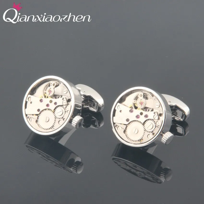 Qianxiaozhen 1 Pair Mechanical Cufflinks Shirt Cuff Links Men's Fashion Jewelry Silver Color Wedding Accessories
Qianxiaozhen 1 Pair Mechanical Cufflinks Shirt Cuff Links Men's Fashion Jewelry Silver Color Wedding Accessories