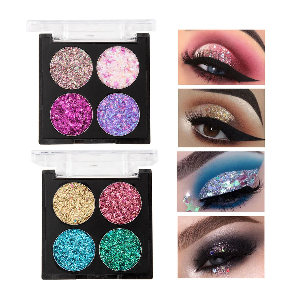 Makeup Palette 4 Color Glitters Diamond Eyeshadow Palette Long-lasting Easy to Wear Shimmer Eye Shadow Pallete
Makeup Palette 4 Color Glitters Diamond Eyeshadow Palette Long-lasting Easy to Wear Shimmer Eye Shadow Pallete