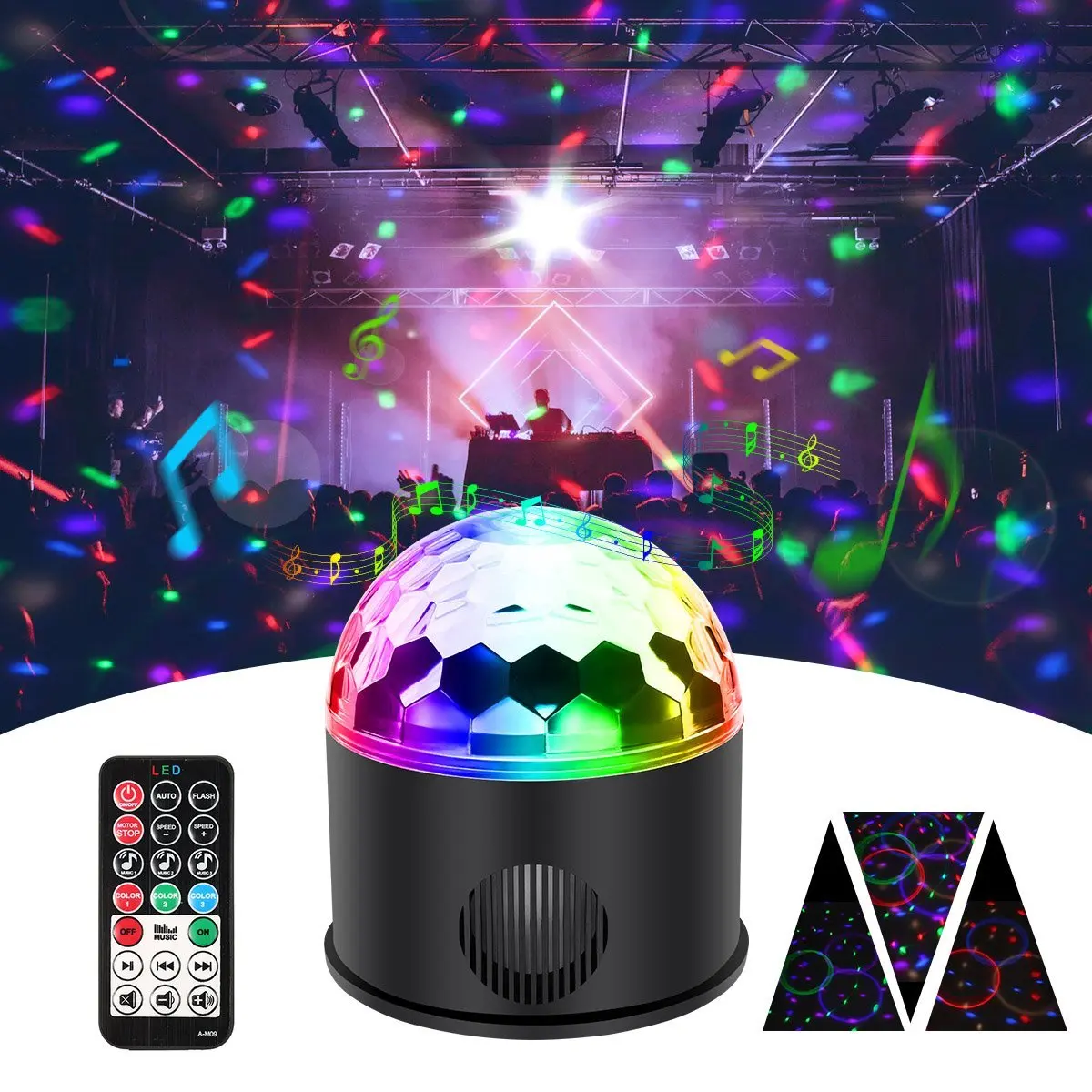 Sound Activated Rotating Disco Ball Party Lights Strobe Light 9W RGB LED Lights For Christmas Home KTV Wedding Show Disco
Sound Activated Rotating Disco Ball Party Lights Strobe Light 9W RGB LED Lights For Christmas Home KTV Wedding Show Disco
