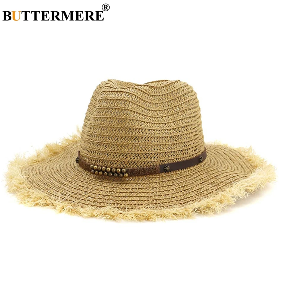 BUTTERMERE Wide Brim Hat Womens Straw Hats Ladies Khaki Jazz Hats Solid Fashion Travel Beach Female Outdoor Anti-UV Summer Cap
BUTTERMERE Wide Brim Hat Womens Straw Hats Ladies Khaki Jazz Hats Solid Fashion Travel Beach Female Outdoor Anti-UV Summer Cap