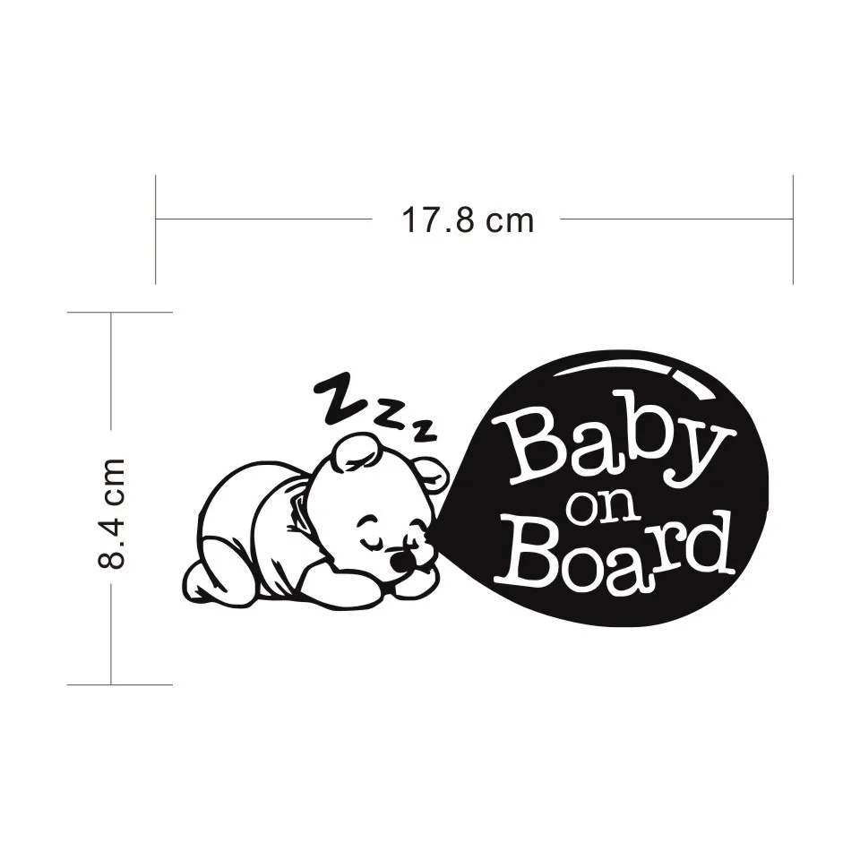Cunymagos BABY ON BOARD Cute Cartoon Car Sticker Tail Warning Logo Decals Car Styling Auto Motorcycle Decal Stickers 17.88 (2)