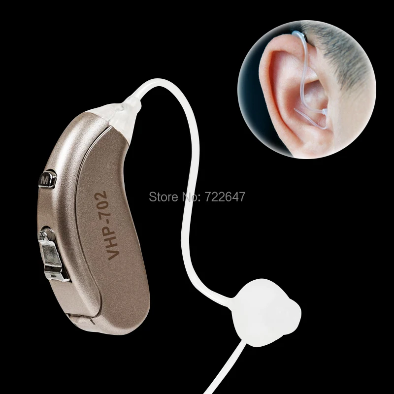 

4-CH Digital RIC Hearing Aid Aids for the Elderly Mini Invisible BTE Sound Amplifiers Ear Care Tool for Moderate to Severe Loss