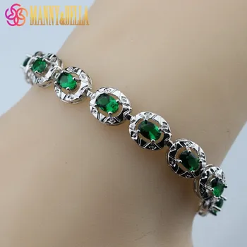 Silver Color Smooth Green Created Emerald Bracelet Health Fashion Jewelry For Women Free Jewelry Box SL136
Silver Color Smooth Green Created Emerald Bracelet Health Fashion Jewelry For Women Free Jewelry Box SL136