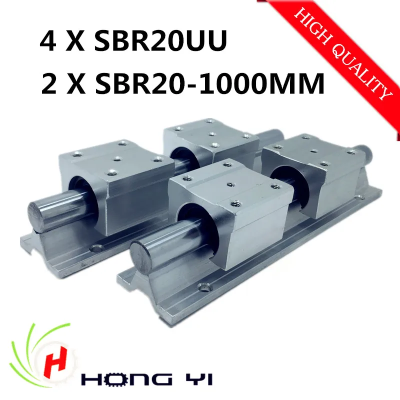 2pcs SBR20 L 1000mm Linear Bearing Rails + 4pcs SBR20UU Linear Motion Bearing Blocks (can be cut any length)
2pcs SBR20 L 1000mm Linear Bearing Rails + 4pcs SBR20UU Linear Motion Bearing Blocks (can be cut any length)