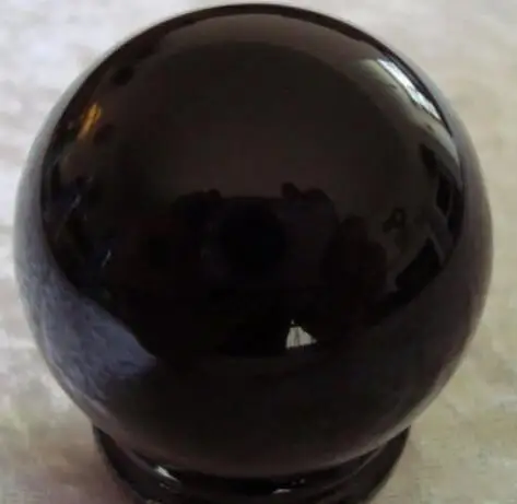 DYZ 422 + 100 мм подставка-Горячая натуральная черная Обсидиановая Сфера Большой
