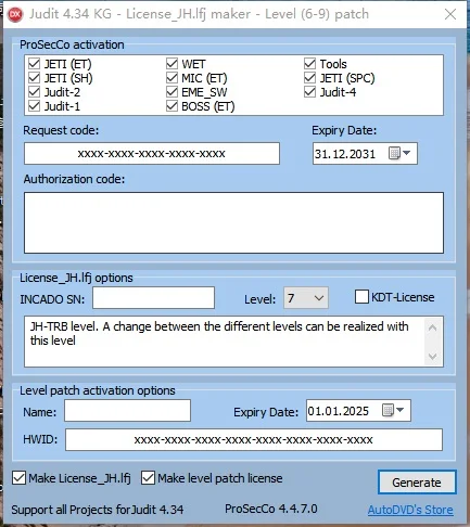Jungheinrich (JETI) Judit -4 License SH ET 3 IN ONE keygen+Level 2-9 (support For Judit v4.30-4.33)
Jungheinrich (JETI) Judit -4 License SH ET 3 IN ONE keygen+Level 2-9 (support For Judit v4.30-4.33)
