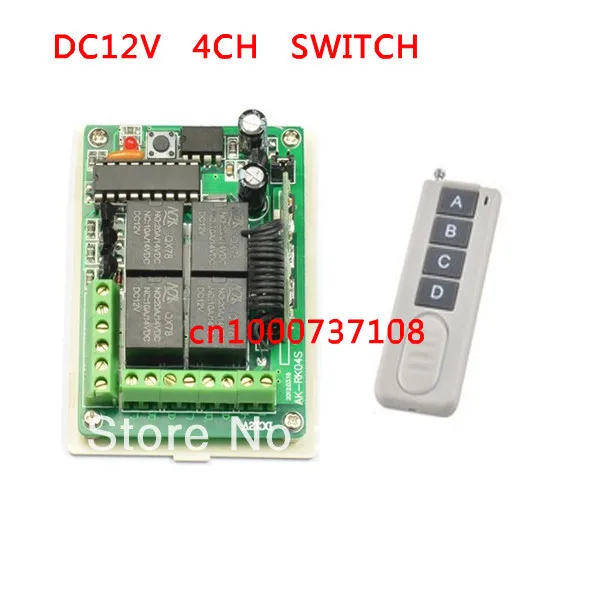 12v 4ch RF wireless remote control Radio Controllers 315mhz and 433mhz leanring code receiver ,
12v 4ch RF wireless remote control Radio Controllers 315mhz and 433mhz leanring code receiver ,