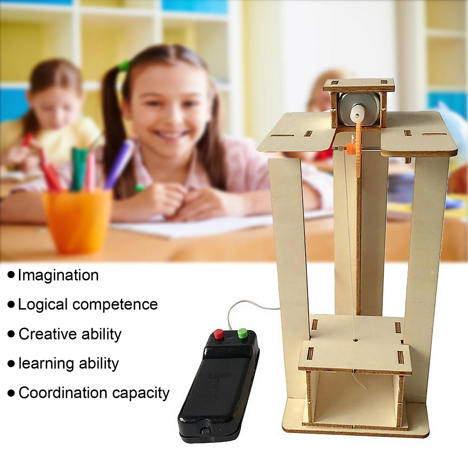 DIY Assemble Simulate Electric Elevator Lift Toy Model Kit Science Experiment Teaching Tools for Kids Children Gifts
DIY Assemble Simulate Electric Elevator Lift Toy Model Kit Science Experiment Teaching Tools for Kids Children Gifts