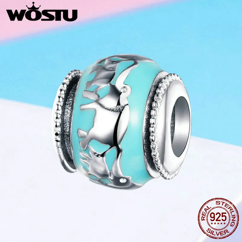WOSTU Animal Elephant Green Charm 925 Sterling Silver Round Bead Fit Original Bracelet Necklace Pendant Jewelry Making FNC051
WOSTU Animal Elephant Green Charm 925 Sterling Silver Round Bead Fit Original Bracelet Necklace Pendant Jewelry Making FNC051