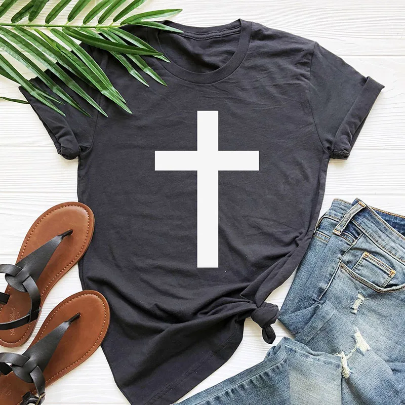 Jesus Cross Christian T-shirts Church Bride Squad Esthetic Faith Corss Woman Loose O Neck Cotton Funny Gift T Shirt Tshirt Drop
Jesus Cross Christian T-shirts Church Bride Squad Esthetic Faith Corss Woman Loose O Neck Cotton Funny Gift T Shirt Tshirt Drop