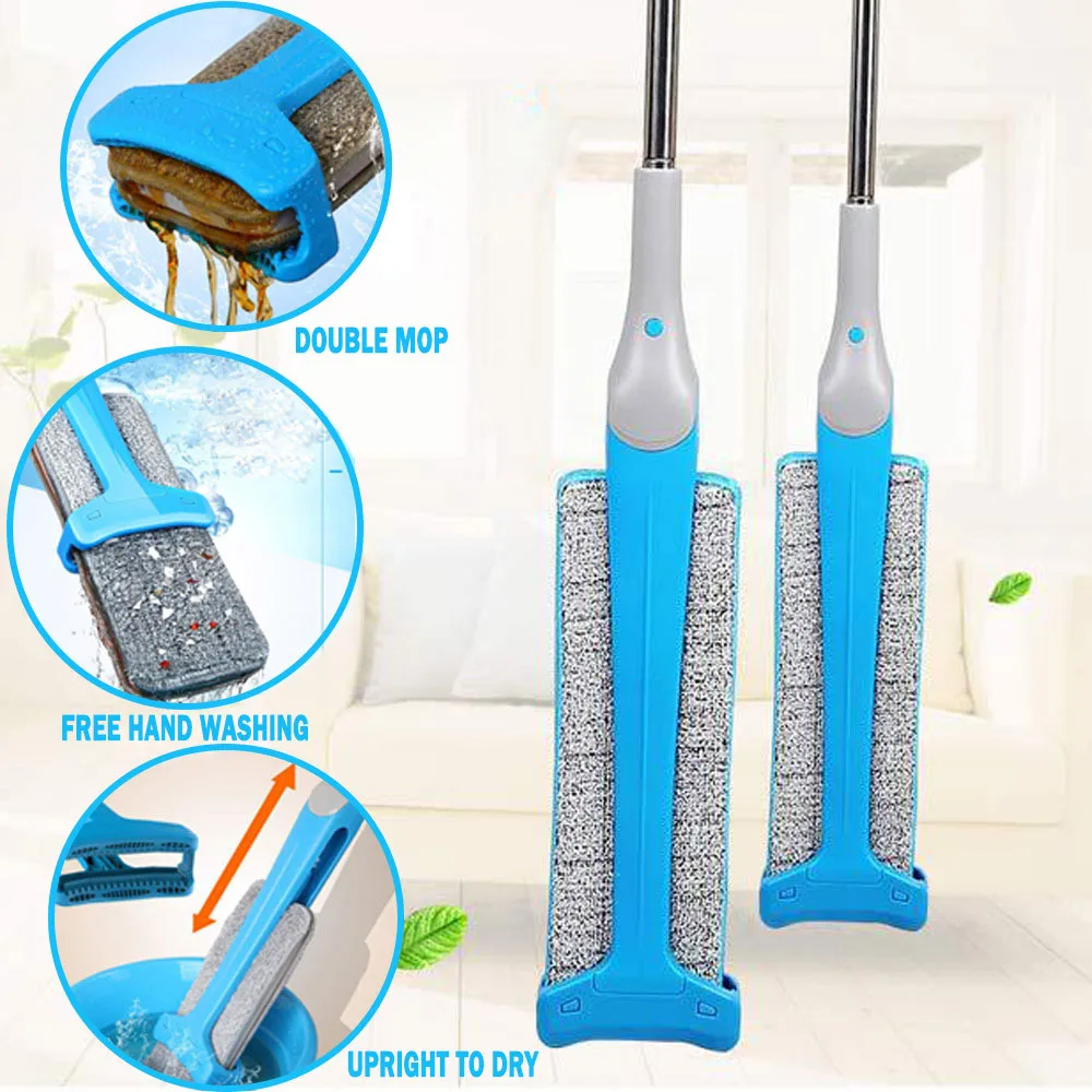 ISHOWTIENDA Double Sided Non Hand Washing Flat Mop Wooden Floor Mop Dust Push Mop Cleaning Tool 1pc Telescopic Mop+2Pc Mop Cloth
ISHOWTIENDA Double Sided Non Hand Washing Flat Mop Wooden Floor Mop Dust Push Mop Cleaning Tool 1pc Telescopic Mop+2Pc Mop Cloth