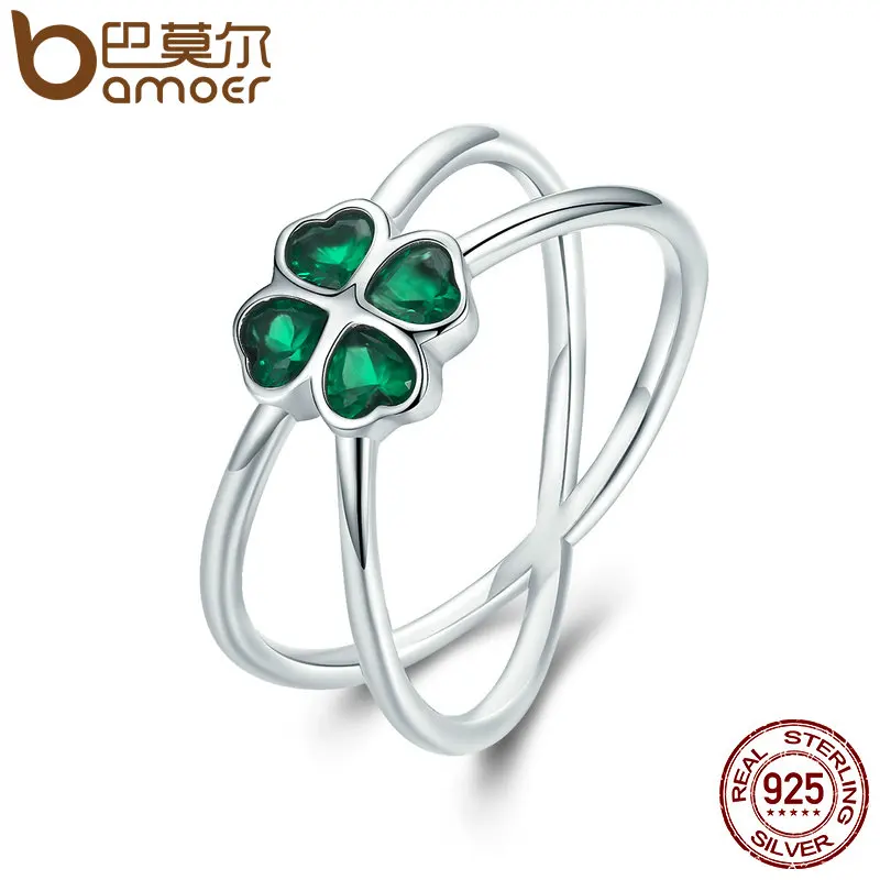 BAMOER Hot Sale 100% 925 Sterling Silver Lucky Green Clover Flower Finger Ring for Women Party Engagement Jewelry SCR196
BAMOER Hot Sale 100% 925 Sterling Silver Lucky Green Clover Flower Finger Ring for Women Party Engagement Jewelry SCR196