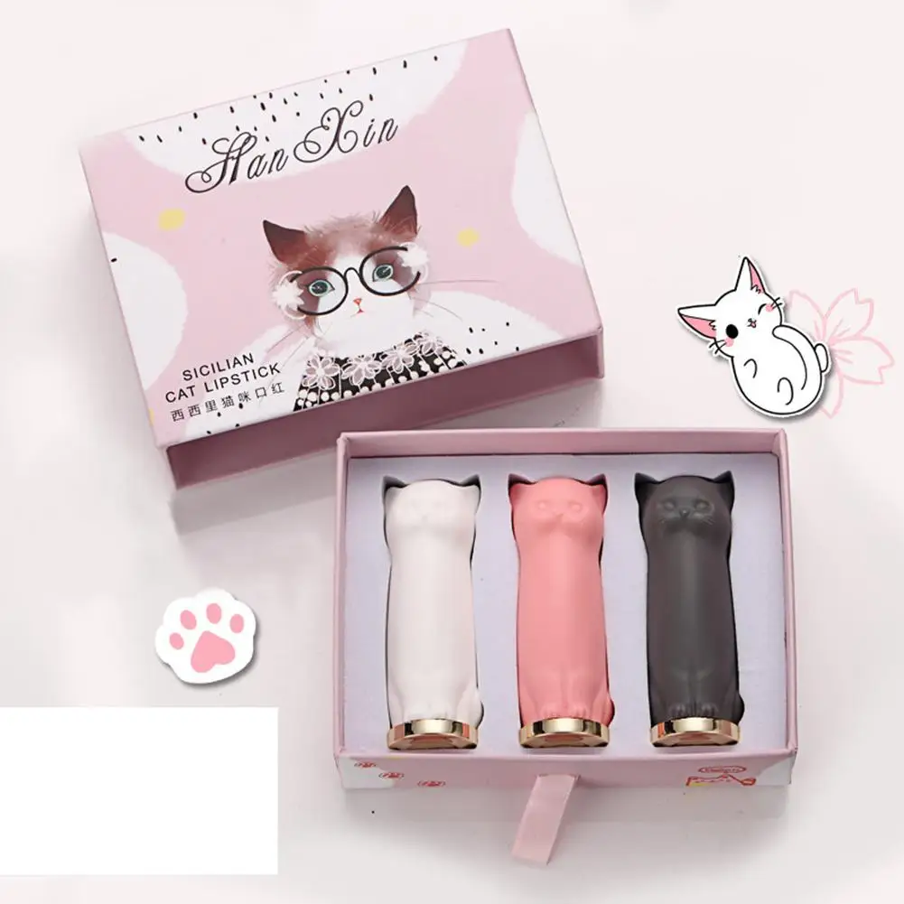 BellyLady 3 Pcs/set Cartoon Cat Lipstick Makeup Set Waterproof Long Lasting Crystal Moisturizing Lipstick
BellyLady 3 Pcs/set Cartoon Cat Lipstick Makeup Set Waterproof Long Lasting Crystal Moisturizing Lipstick
