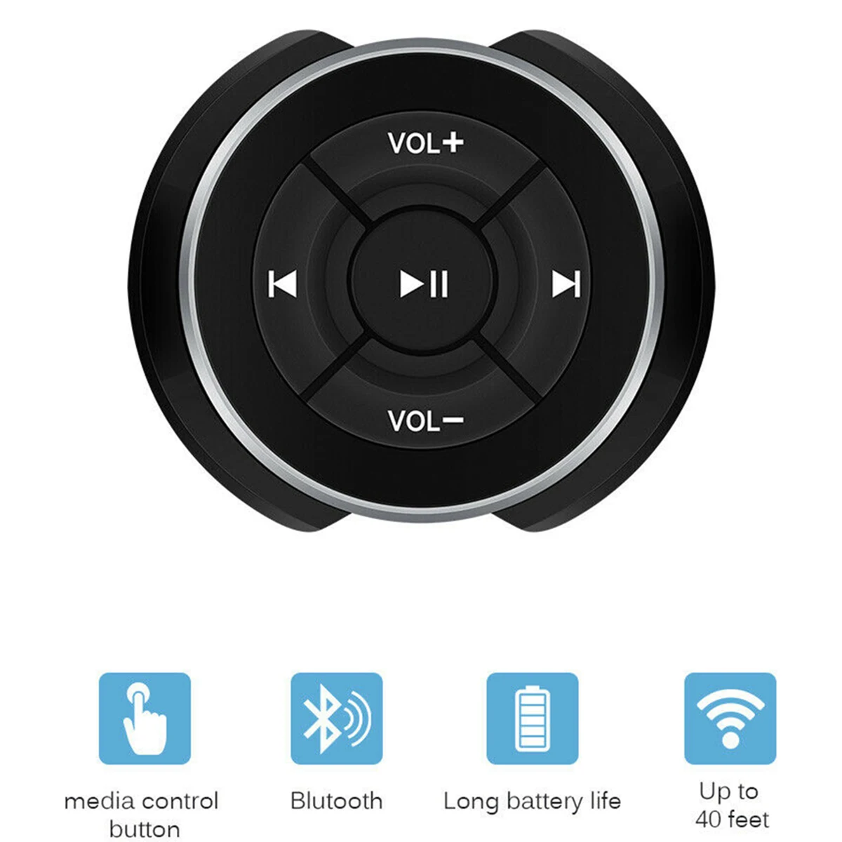 Built-in CR2016 button cell Car Bluetooth Media Button Steering Wheel Mount Music Remote Control For Phone Tablet with a strap
Built-in CR2016 button cell Car Bluetooth Media Button Steering Wheel Mount Music Remote Control For Phone Tablet with a strap