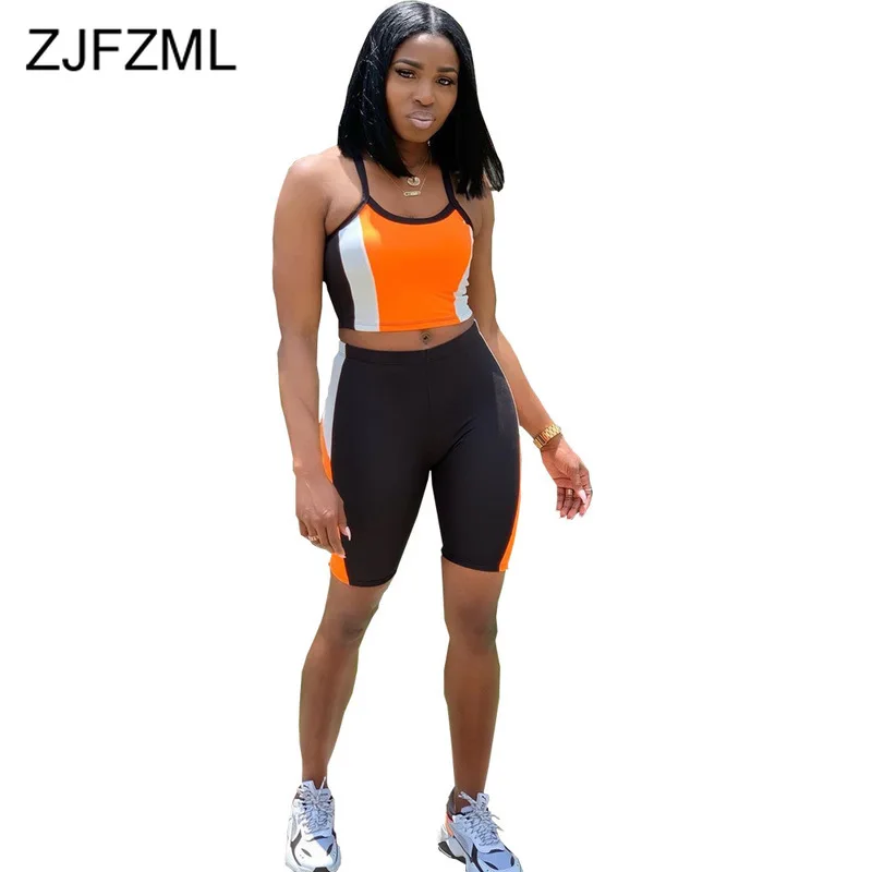 Color Block Sexy Two Piece Sweat Suits Summer Clothes For Women Halter Backless Crop Top And Bodycon Shorts Casual Matching Sets
Color Block Sexy Two Piece Sweat Suits Summer Clothes For Women Halter Backless Crop Top And Bodycon Shorts Casual Matching Sets