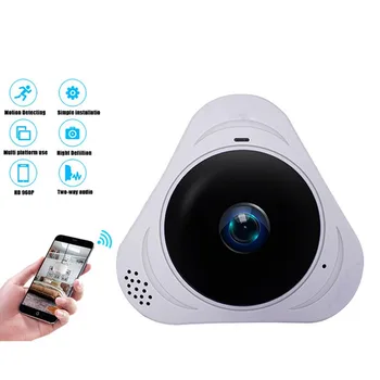 Wifi IP Wide angle VR Camera Wireless HD Smart 360 degree Fishey panoramic Network CCTV Security Home Surveillance Cam
Wifi IP Wide angle VR Camera Wireless HD Smart 360 degree Fishey panoramic Network CCTV Security Home Surveillance Cam