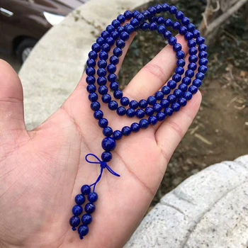 6mm Natural Lapis Lazuli Gemstone 108 Prayer Round Beads Bracelet Necklace Woman Prayer Beads Femme Crystal AAAAA
6mm Natural Lapis Lazuli Gemstone 108 Prayer Round Beads Bracelet Necklace Woman Prayer Beads Femme Crystal AAAAA