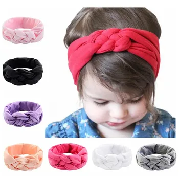 

MIXIU 8pcs Soft Baby Headbands Kids Cross Turban Handmade Bow Knot Wide Headwrap Elastic Hairband Bandanas Baby Hair accessories