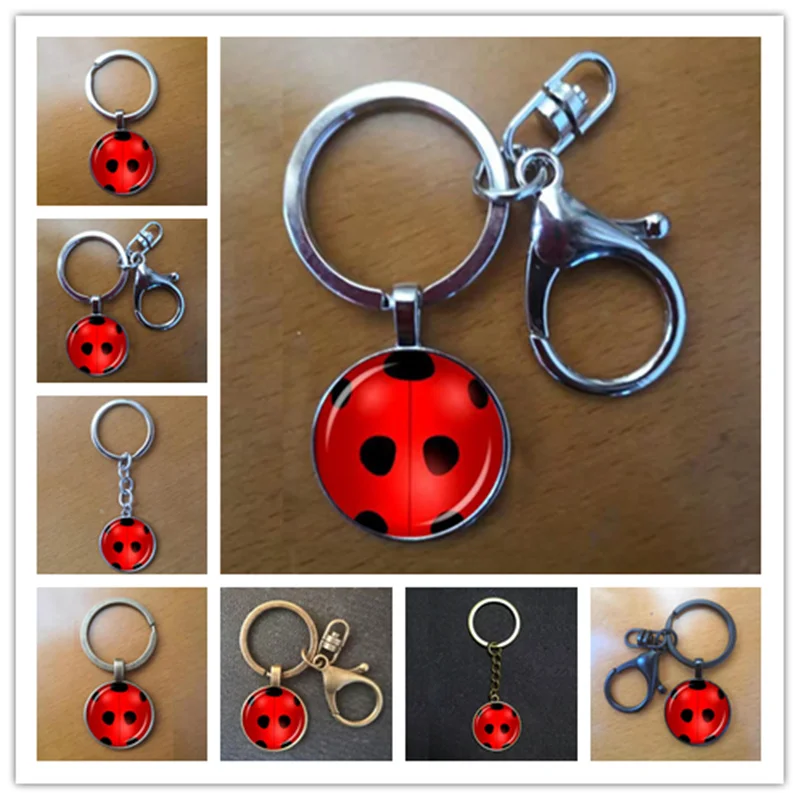 Magical Ladybug Keychain Classic Circle with Point Animal Pendant Keychain for Female Girl Anime Cosplay Lady Bug Jewelry
Magical Ladybug Keychain Classic Circle with Point Animal Pendant Keychain for Female Girl Anime Cosplay Lady Bug Jewelry