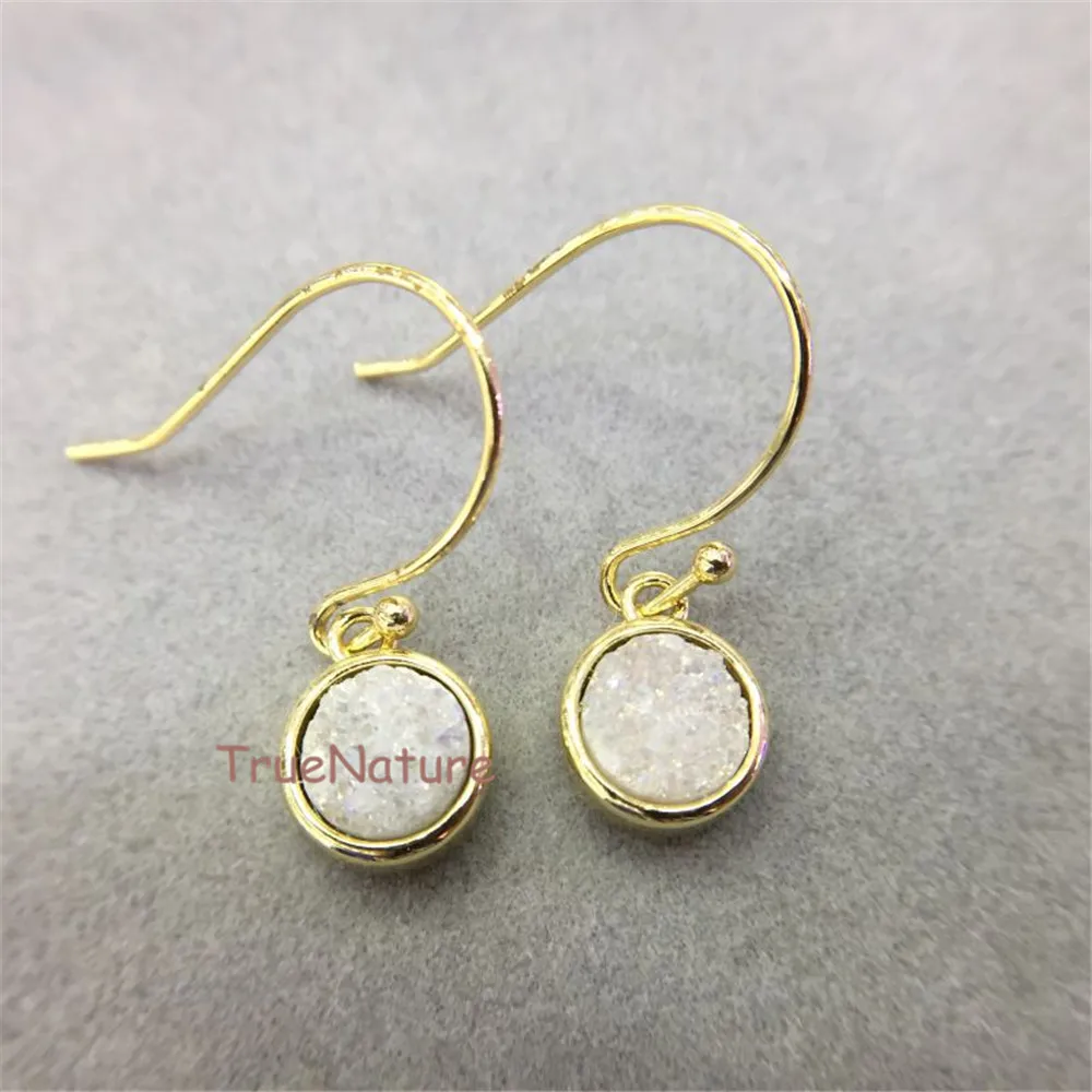 Round Shape Agates Druzy Earring, Gold Round Druzy Charm Earring, Copper Earring Women Jewelry In 8mm ER5142
Round Shape Agates Druzy Earring, Gold Round Druzy Charm Earring, Copper Earring Women Jewelry In 8mm ER5142