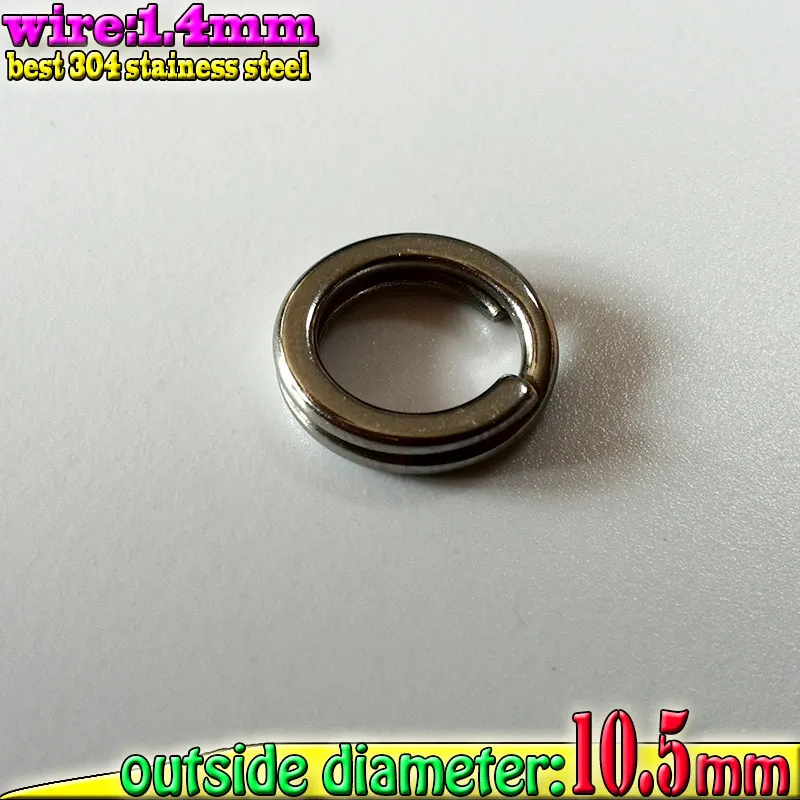 2023 fishing split rings wire1.4mm*OD10.5mm 80pcs the high quality 304 stainless steel Strengthen the hardness
2023 fishing split rings wire1.4mm*OD10.5mm 80pcs the high quality 304 stainless steel Strengthen the hardness