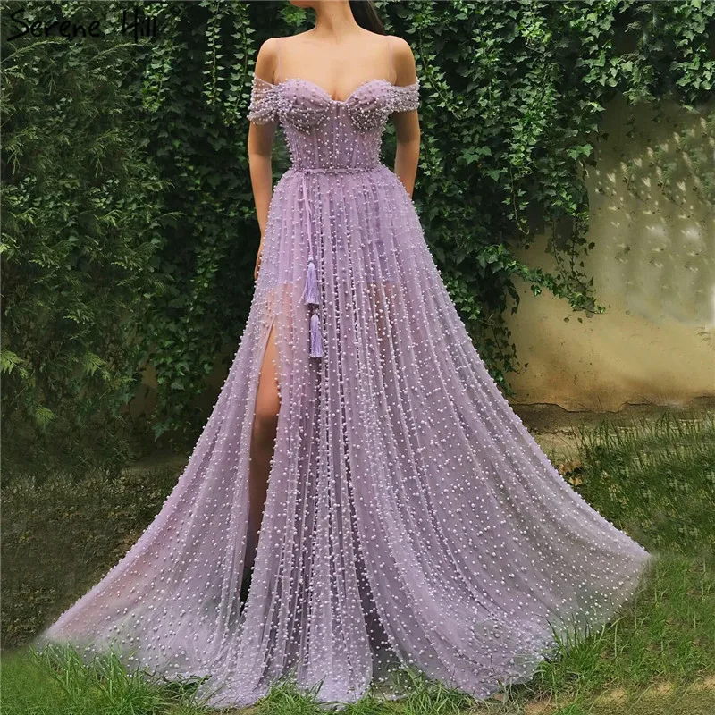 Purple Sexy Pearls A-Line Tulle Evening Dresses 2019 Latest Design Short Sleeves Evening Gowns Serene Hill LA70082
Purple Sexy Pearls A-Line Tulle Evening Dresses 2019 Latest Design Short Sleeves Evening Gowns Serene Hill LA70082