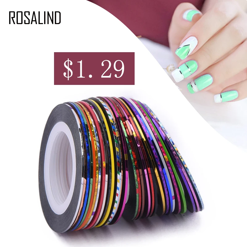 ROSALIND Nail sticker 30 Rolls Multicolor Mixed Striping Tape Line Nail Art Decoration Sticker for Nails DIY Tips manicure Nail
ROSALIND Nail sticker 30 Rolls Multicolor Mixed Striping Tape Line Nail Art Decoration Sticker for Nails DIY Tips manicure Nail