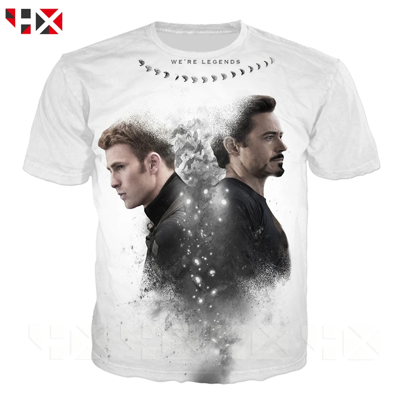 HX Summer 3D Print Avengers Endgame T Shirt Unisex Iron Man Tees Captain America Superhero Short Sleeve Hip Hop Style Tops HX417
HX Summer 3D Print Avengers Endgame T Shirt Unisex Iron Man Tees Captain America Superhero Short Sleeve Hip Hop Style Tops HX417