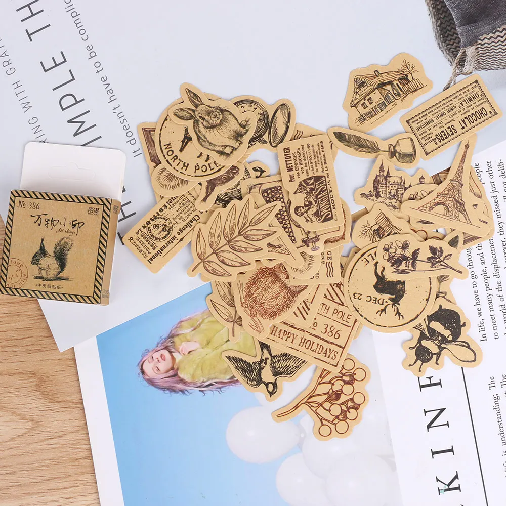 46Pcs Vintage Animal Sticker Squirrel Owl Leaves Photo Album Scrapbook Decor Sticker Diy Handmade Gift Cards Stickers Arts Craft
46Pcs Vintage Animal Sticker Squirrel Owl Leaves Photo Album Scrapbook Decor Sticker Diy Handmade Gift Cards Stickers Arts Craft