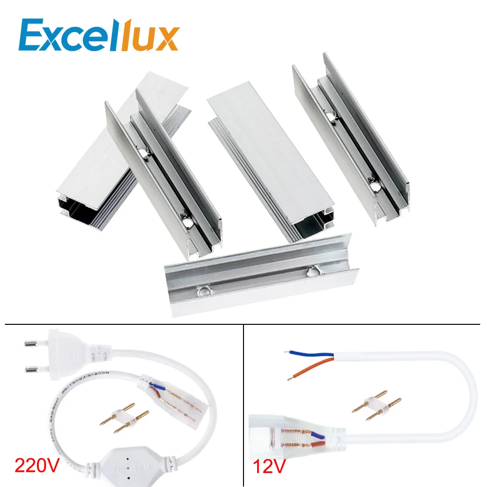 Neon Led Strip Light Connector Holder Clip Aluminum profile / 220V EU Plug / 12V Connector Cable For 2835 5050 Led Neon Strip
Neon Led Strip Light Connector Holder Clip Aluminum profile / 220V EU Plug / 12V Connector Cable For 2835 5050 Led Neon Strip