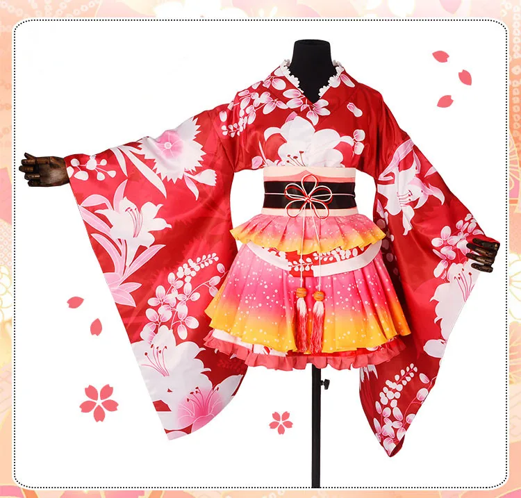 Japanese Hot Anime Love live!! cosplay Nishikino Maki cos cartoon Halloween party Daily sweet red cherry kimono female costume
Japanese Hot Anime Love live!! cosplay Nishikino Maki cos cartoon Halloween party Daily sweet red cherry kimono female costume