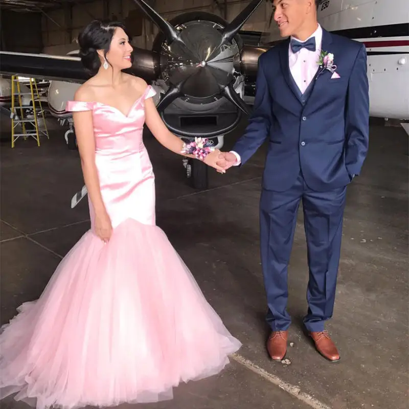 Custom Made High Quality Pink Tulle Mermaid Dress Evening Off The Shoulder Sweetheart Long Elegant Formal Dresses 2019
Custom Made High Quality Pink Tulle Mermaid Dress Evening Off The Shoulder Sweetheart Long Elegant Formal Dresses 2019