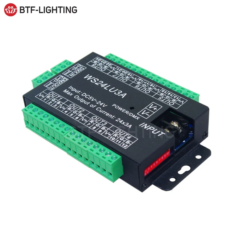 3CH/4CH/9CH/24CH/WS24LU3A/WS24LULED/WS27CH3A RGB DMX decoder, LED dimmer Controller, led strip controller
3CH/4CH/9CH/24CH/WS24LU3A/WS24LULED/WS27CH3A RGB DMX decoder, LED dimmer Controller, led strip controller