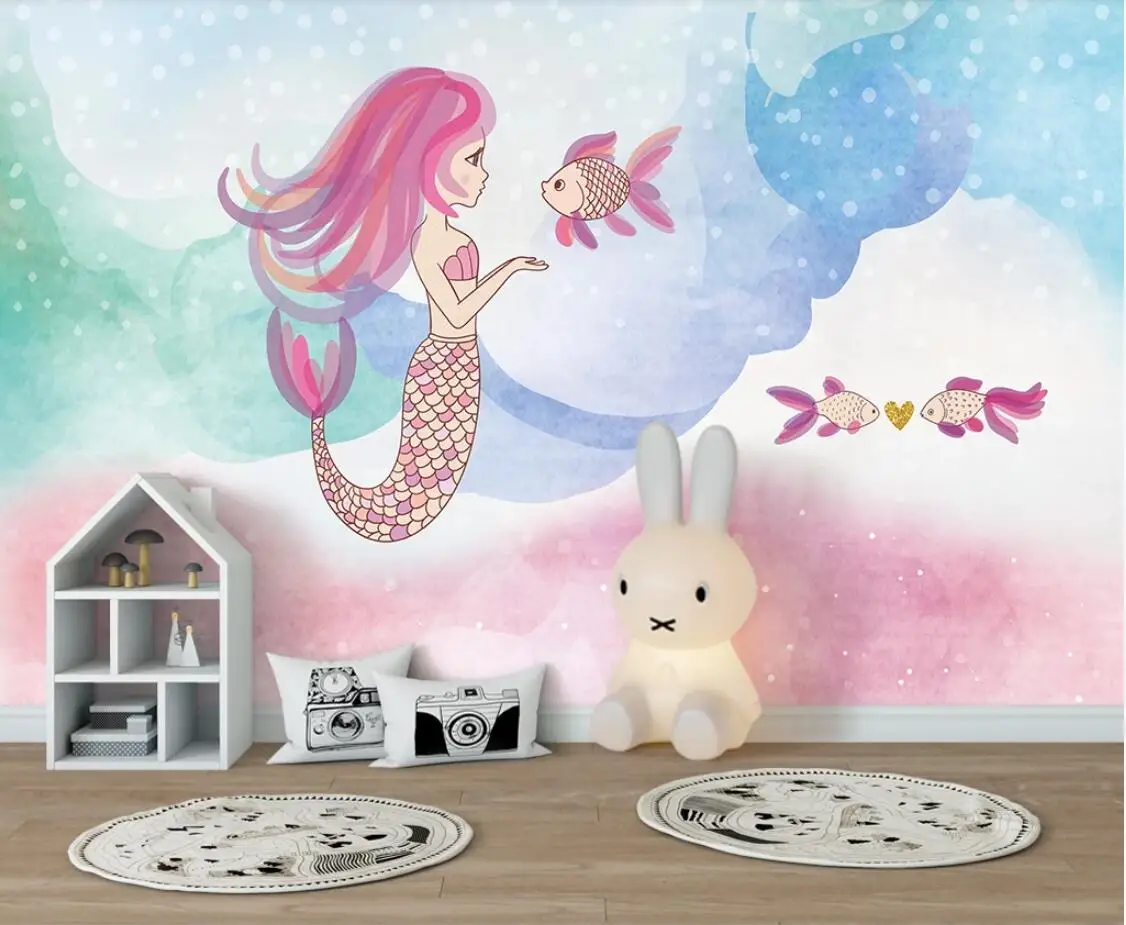 Children's Wallpaper Sea World Mermaid Wall Murals Kids Room Custom Photo Wall Papers Roll 3D Waterproof Canvas Contact Paper
Children's Wallpaper Sea World Mermaid Wall Murals Kids Room Custom Photo Wall Papers Roll 3D Waterproof Canvas Contact Paper