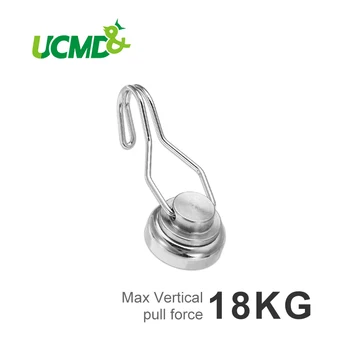 N35 N52 Flexible Rotatable Neodymium Magnetic Hook 360 Rotary Magnetic Hanger Permanent Magnets with Vertical Pull Force 18KG
N35 N52 Flexible Rotatable Neodymium Magnetic Hook 360 Rotary Magnetic Hanger Permanent Magnets with Vertical Pull Force 18KG