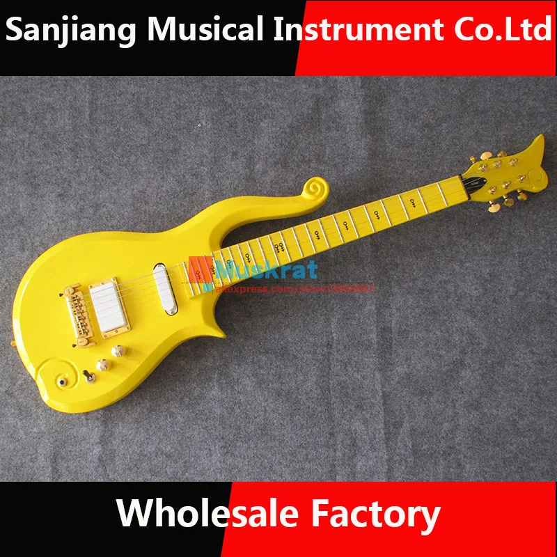 In stock !Prince cloud Electric guitar metal yellow color maple body and neck Free shipping hot sale
In stock !Prince cloud Electric guitar metal yellow color maple body and neck Free shipping hot sale