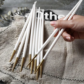Chic Titanium Stainless Steel Double Tip Chopsticks Restaurant Home Hotel Sushi noodles Reusable Chopsticks Tableware Set 5/8PC
Chic Titanium Stainless Steel Double Tip Chopsticks Restaurant Home Hotel Sushi noodles Reusable Chopsticks Tableware Set 5/8PC