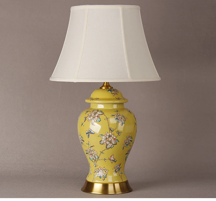 Bedroom vintage table lamp china living room Table Lamp for wedding decoration ceramic art china table lamp (3)