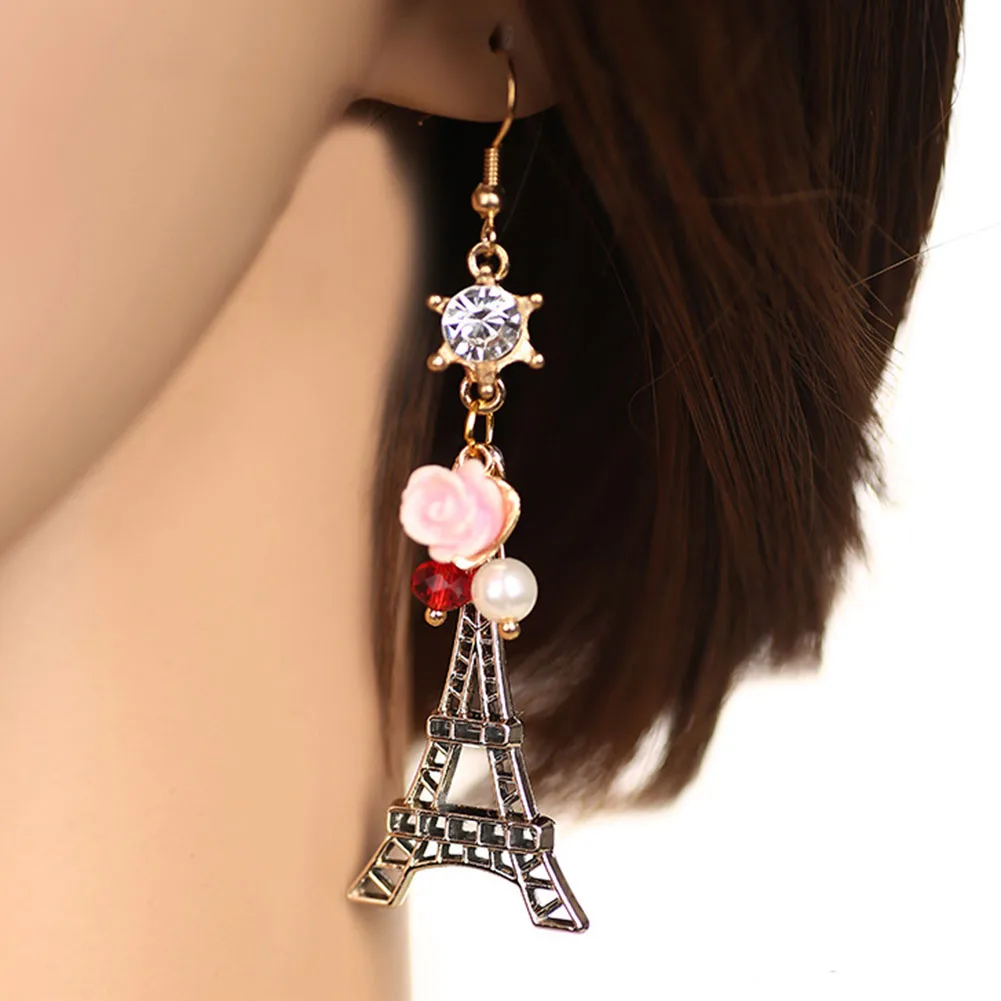 New Mode Style1 Pair New Design Earring Eiffel Tower Pendant Rose Pearl Color Drop Dangle Earrings for Women Charming Jewelry
New Mode Style1 Pair New Design Earring Eiffel Tower Pendant Rose Pearl Color Drop Dangle Earrings for Women Charming Jewelry