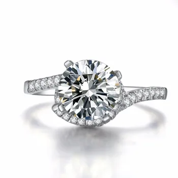 Luxury Jewelry 2Ct Moissanite Wedding Ring Solid 925 Sterling Silver Ring White Gold Color Romantic Jewelry
Luxury Jewelry 2Ct Moissanite Wedding Ring Solid 925 Sterling Silver Ring White Gold Color Romantic Jewelry