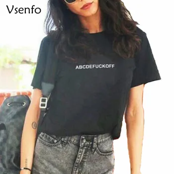 ABCDEFUCKOFF T-Shirt Womens Cotton Short Sleeve Tee Shirt Femme Summer Crewneck Tumblr T Shirt Camiseta Feminina
ABCDEFUCKOFF T-Shirt Womens Cotton Short Sleeve Tee Shirt Femme Summer Crewneck Tumblr T Shirt Camiseta Feminina