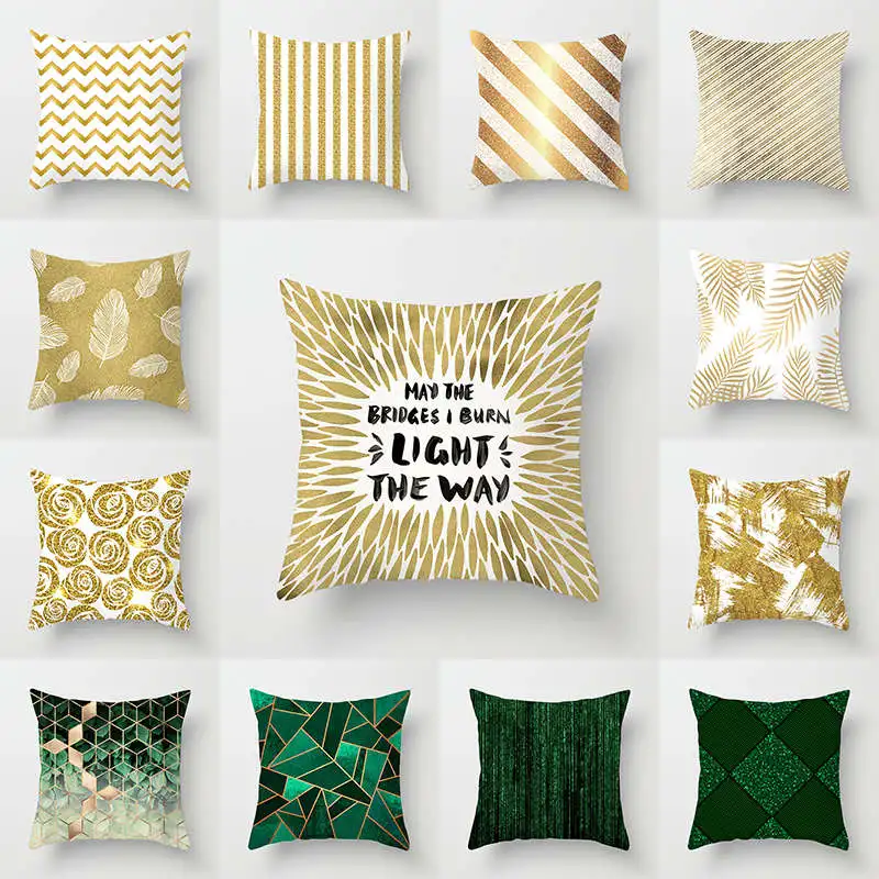 European style gold pattern Polyester Peachskin decorative pillowcases throw pillow cover square 45*45cm
European style gold pattern Polyester Peachskin decorative pillowcases throw pillow cover square 45*45cm